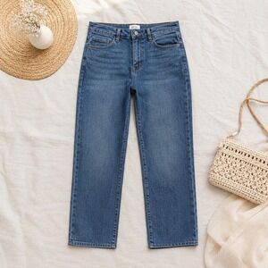Warp + Weft AMS Amsterdam Slim Jeans Womens 33 Blue Indigo Sky Casual Denim